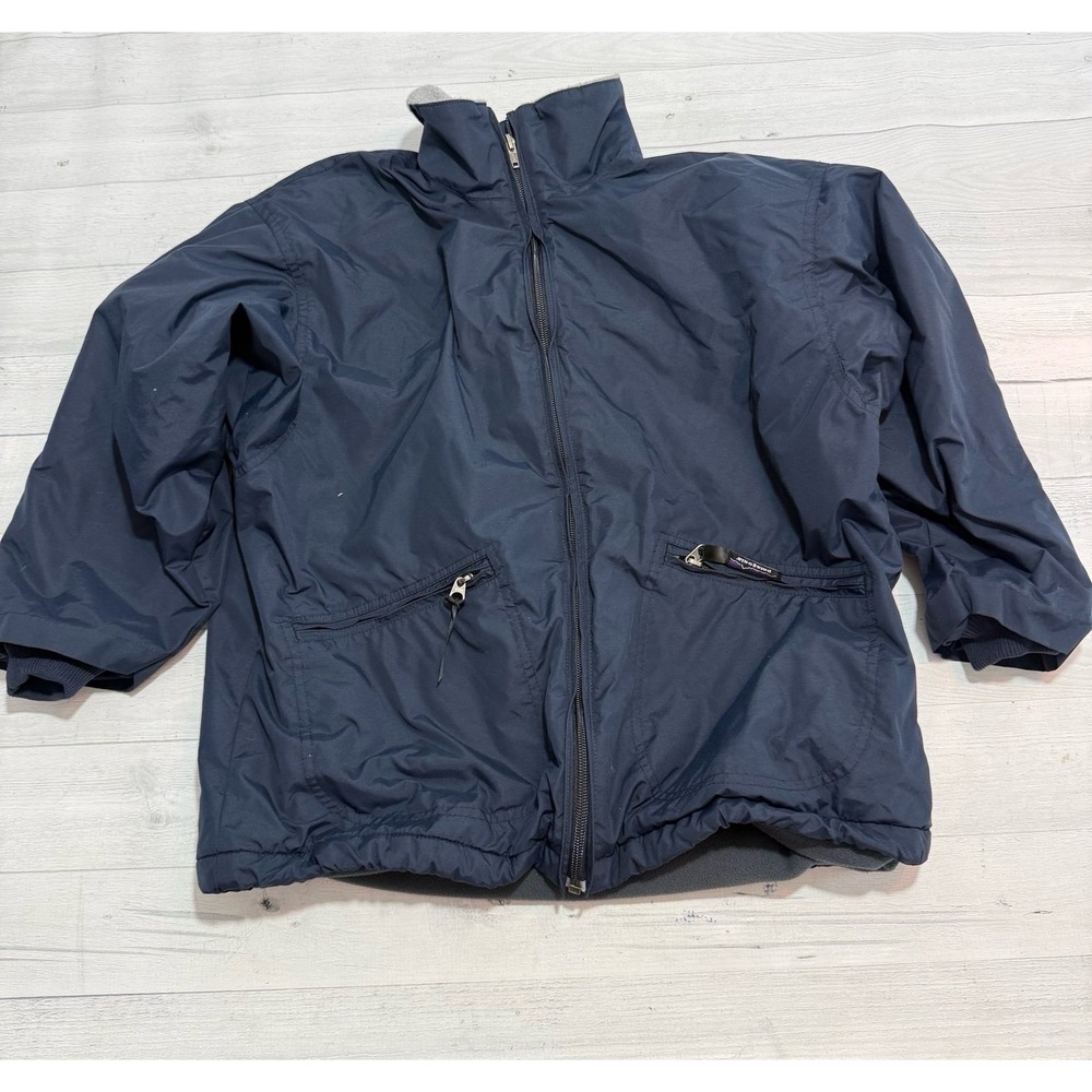 Patagonia kids vintage navy blue winter jacket fleece lined size 10